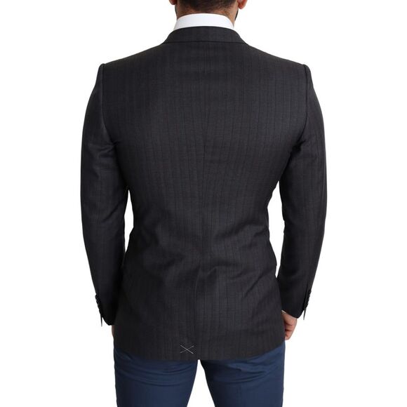 Dolce & Gabbana Black Wool Single Breasted Coat MARTINI Men's Blazer